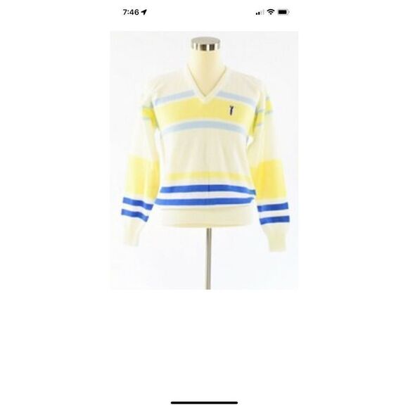 Vintage Ben Hogan V Neck Golf Sweater Lg - Picture 1 of 3